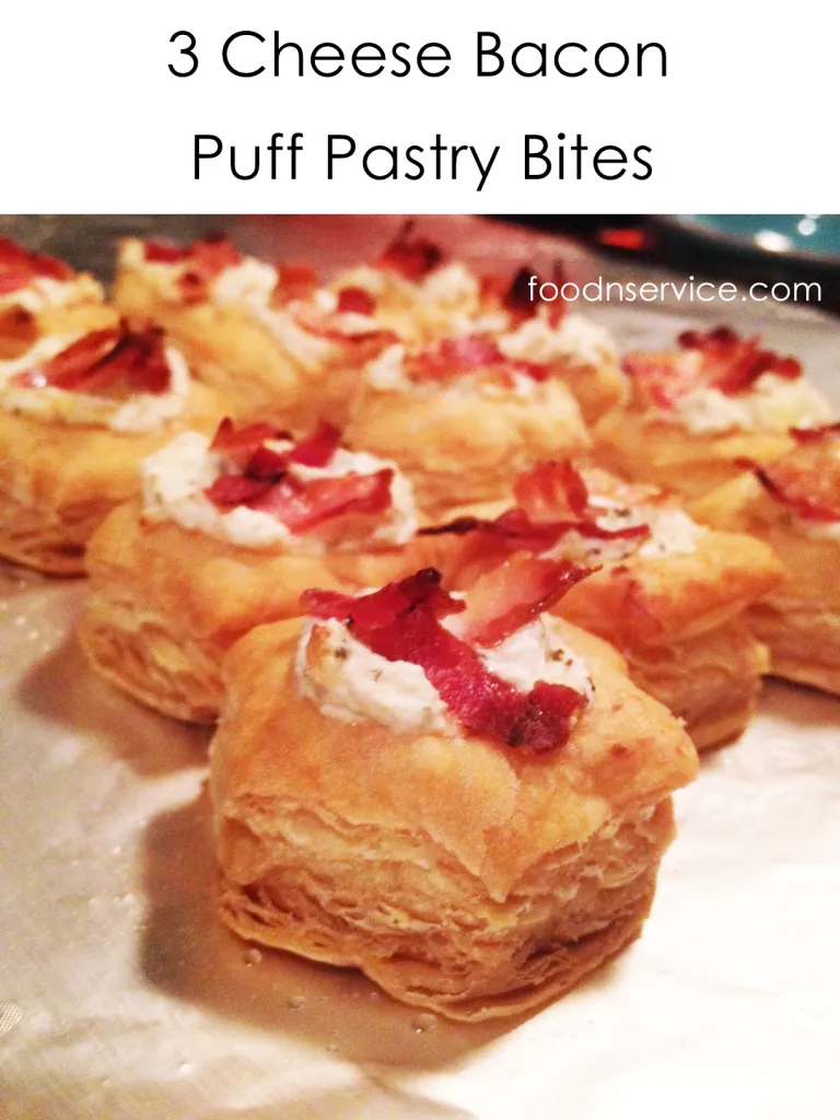 3 cheese bacon puff pastry appetizer recipe is amazing, simple and delicious!