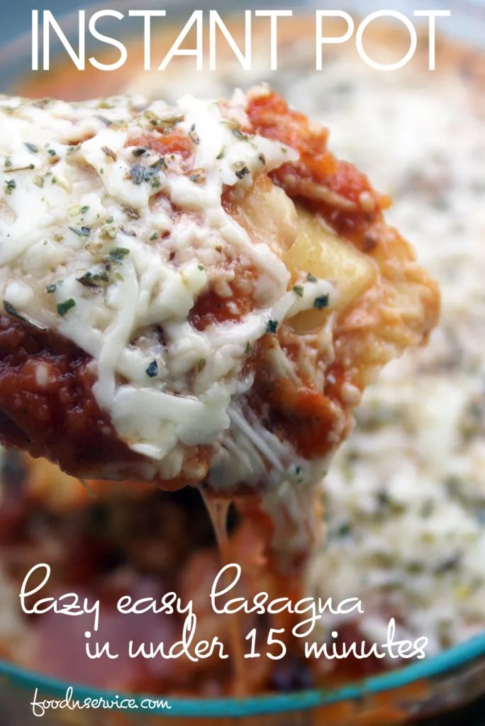 This instant pot lasagna is the laziest and easiest way to make one in under 15 minutes!