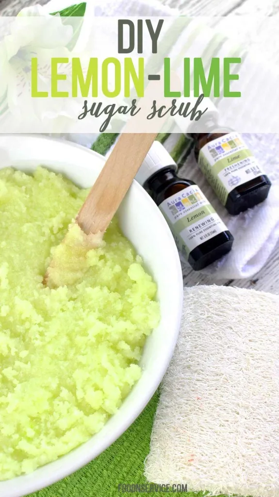 If you love making your own sugar scrub to use, then you'll totally fall in love with my lemon lime sugar scrub! So easy to make, an made with yummy essential oils.