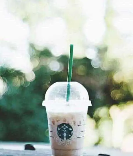 starbucks ww drink on a park bench