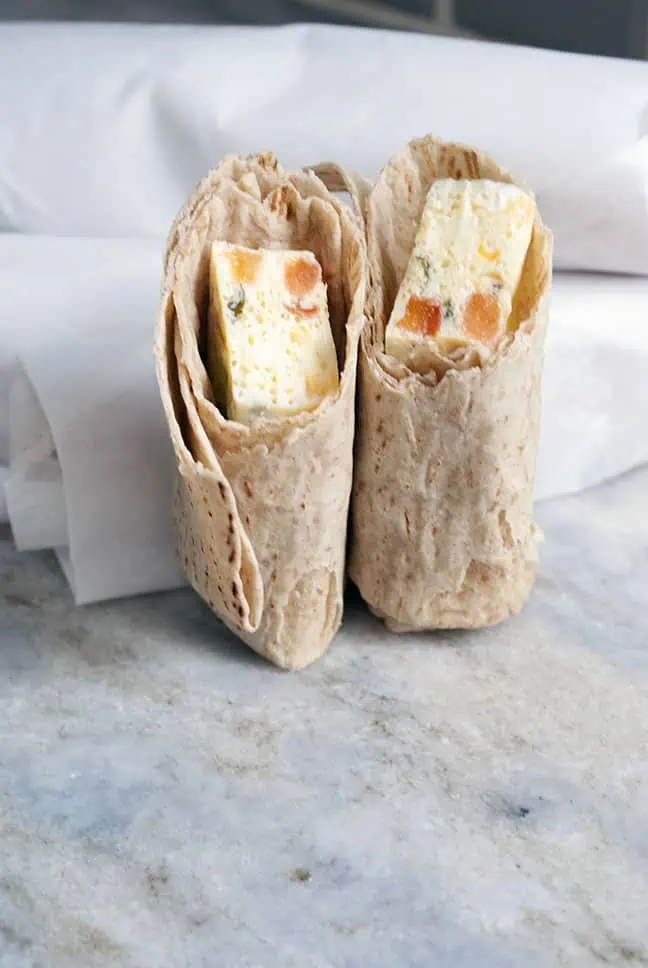 instant pot breakfast burritos with cheese and pico de gallo