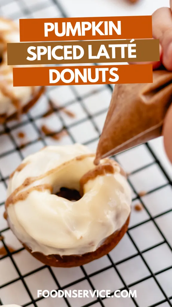 easy to make pumpkin spice donuts with a latte glaze baked donuts
