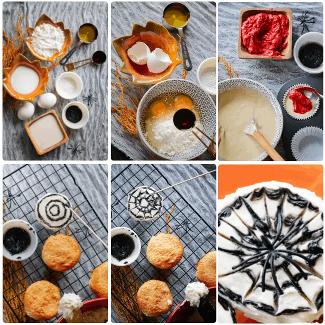 These Halloween Spider Web Cupcakes will add an extra dose of creepy crawly effect to your Halloween dessert creations.