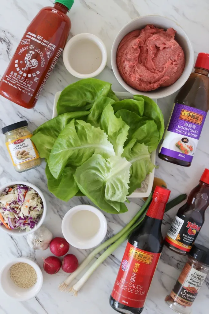 ingredients needed for asian lettuce wraps