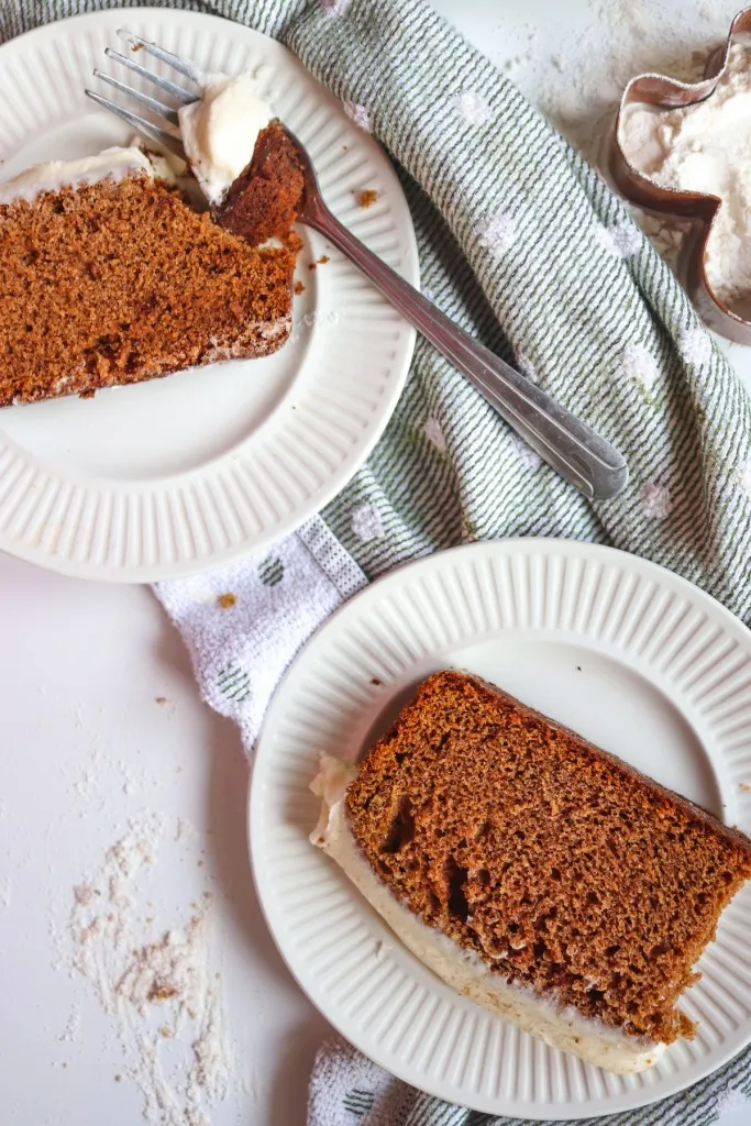 2 slices of holiday gingread loaf