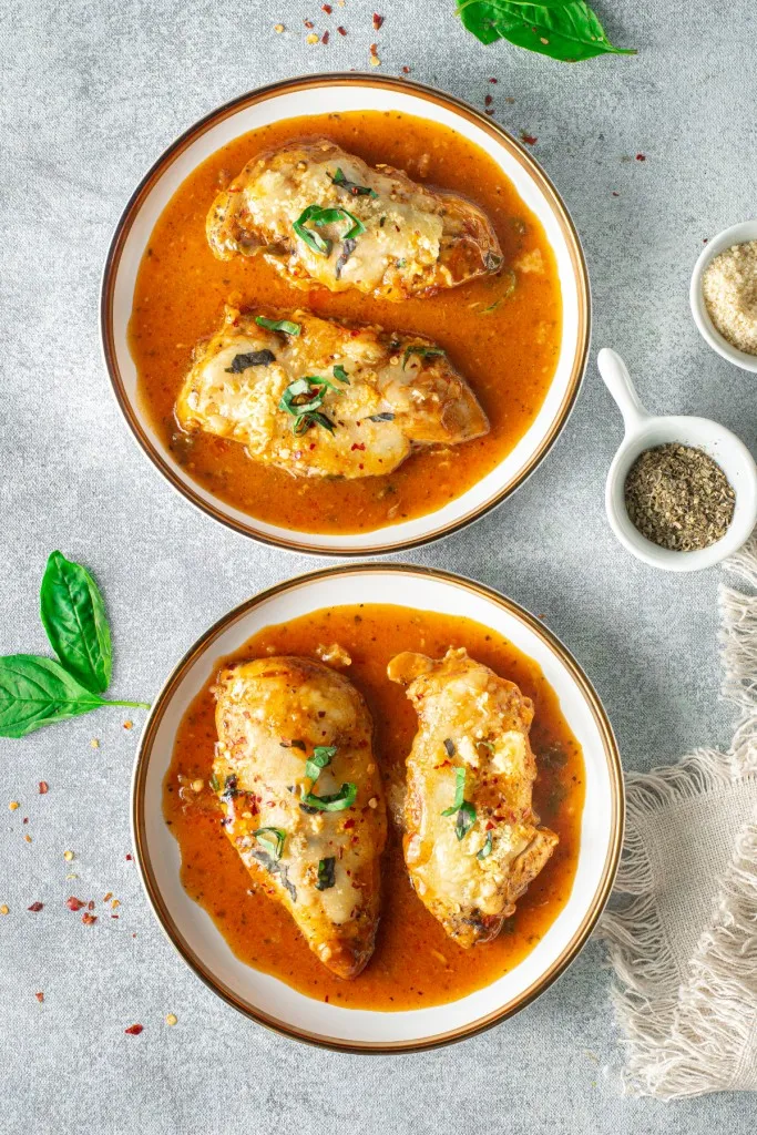 fresh made italian chicken parmesan made in a pressure cooker