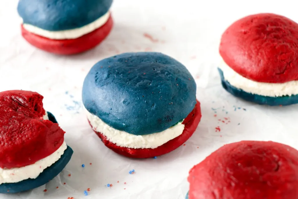 patriotic whoopie pies dessert to make for the 4th of july