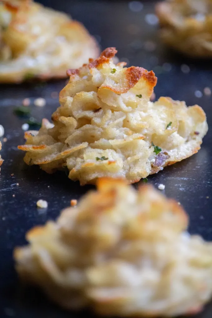 side view of duchess potatoes