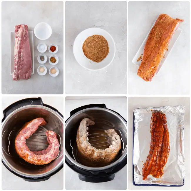 step by step directions for making baby back ribs in the instant pot