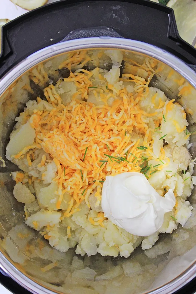 inside mixture of baked potato mixture