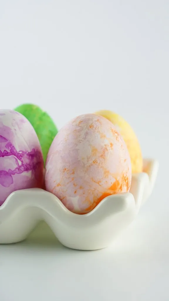 more images of an orange and red tissue paper dyed egg