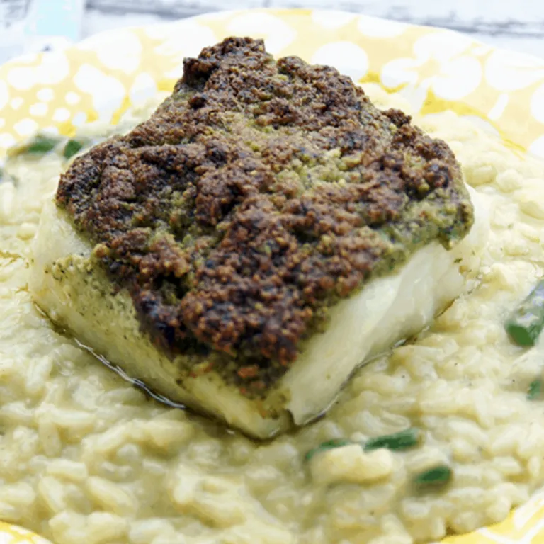 Pesto Crusted Chilean Sea Bass
