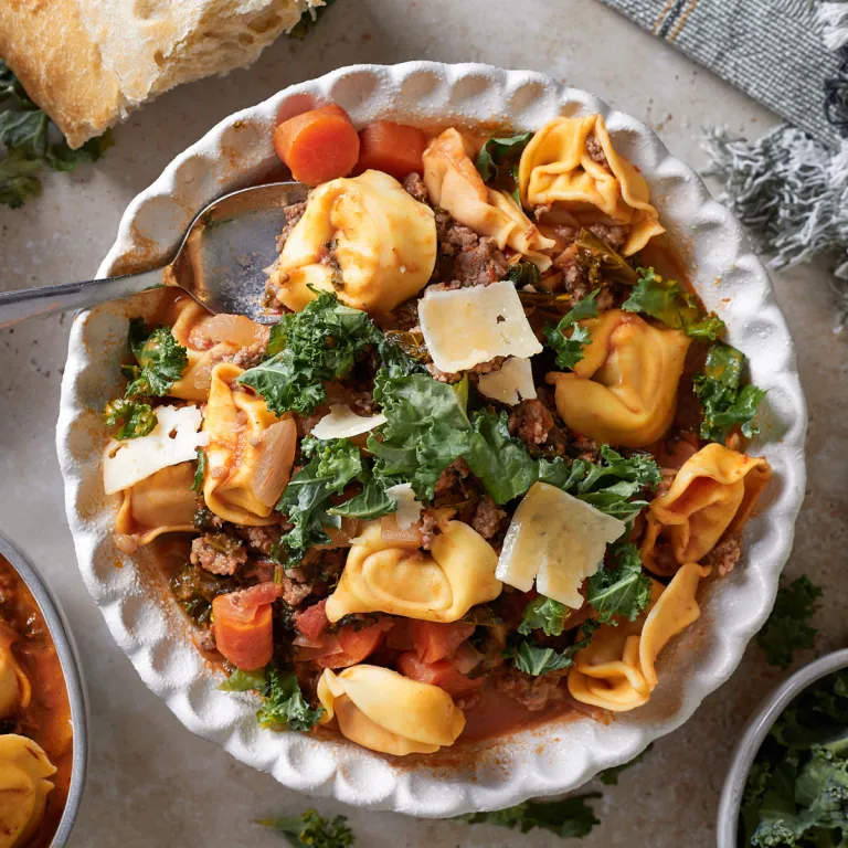 Sausage Kale Tortellini Soup