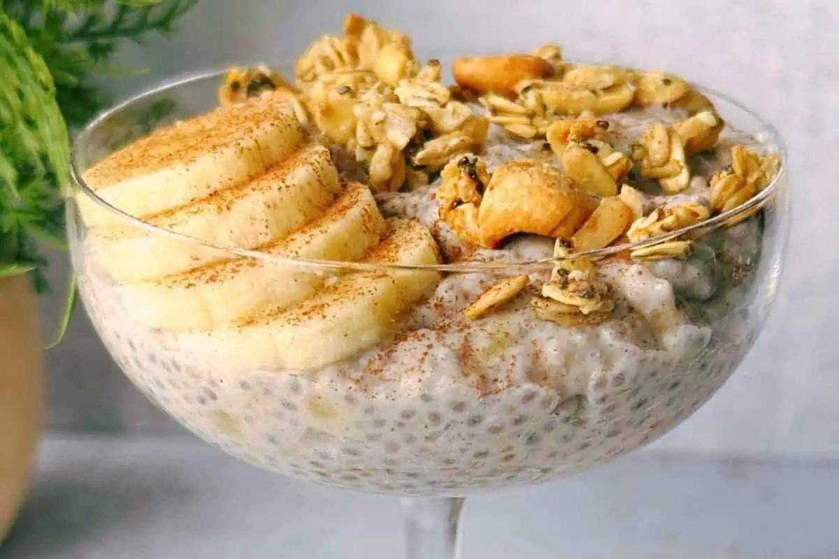 Banana chia pudding.