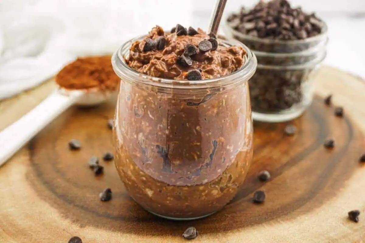 Brownie batter overnight oats.