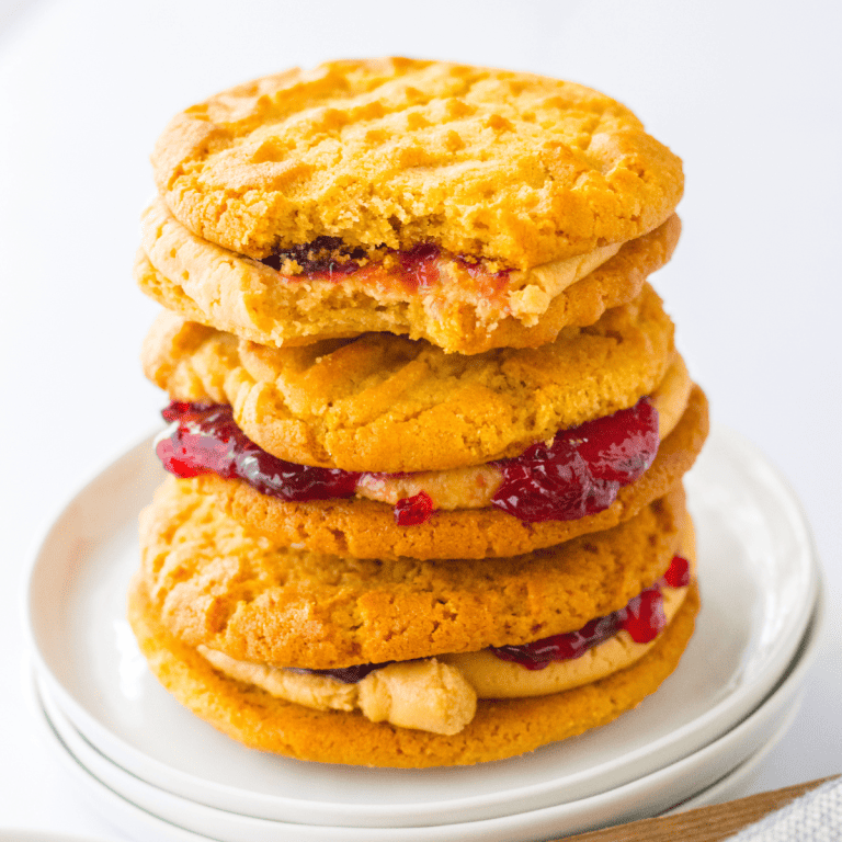 Peanut Butter and Jelly Cookie Sandwich