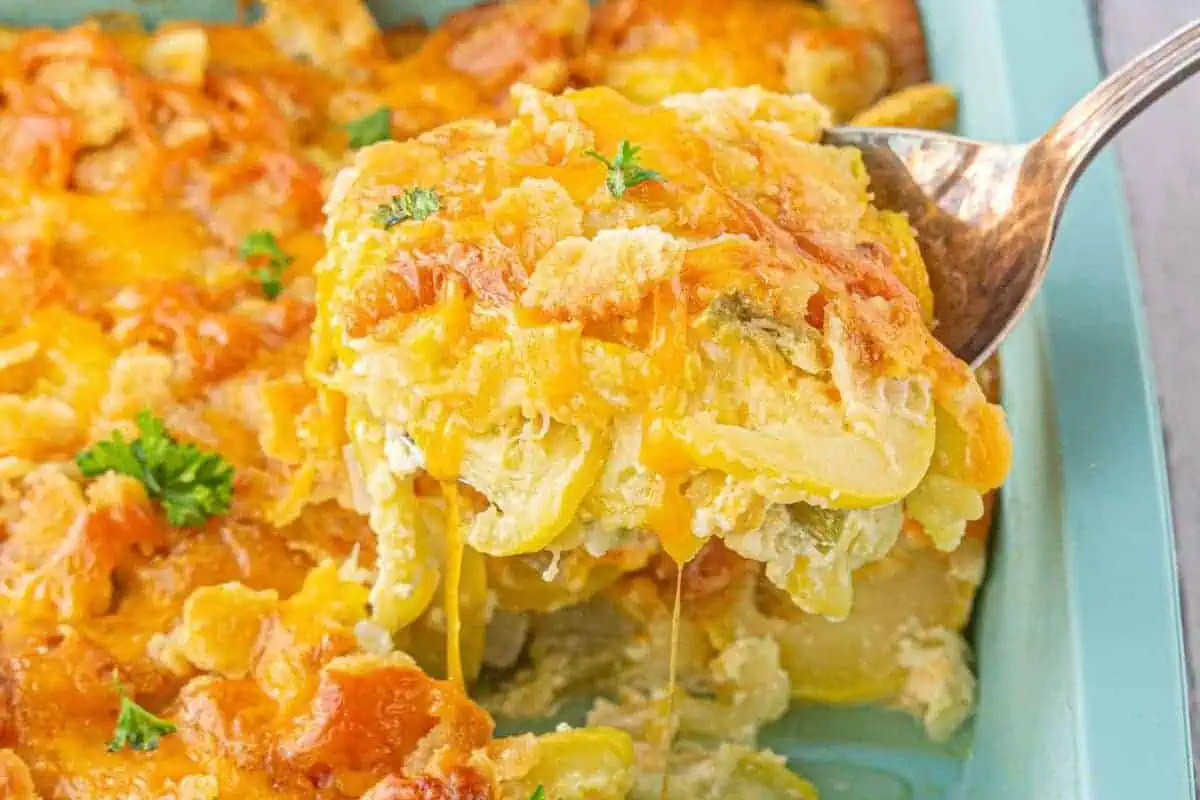 Yellow squash casserole.