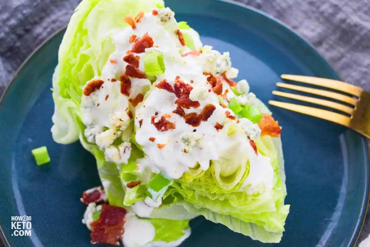 A blue cheese wedge salad.