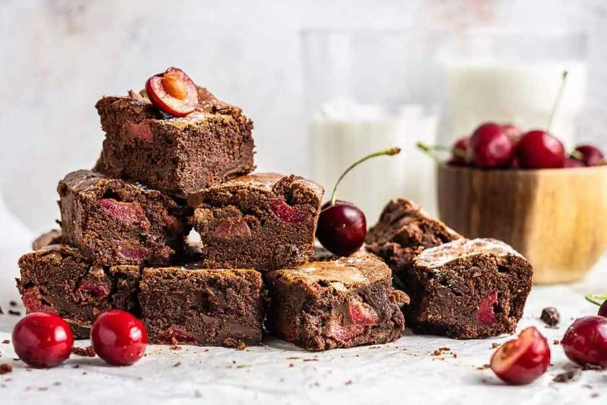 Chocolate cherry brownies.
