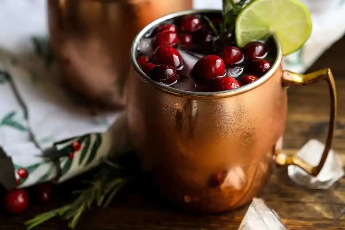 A cranberry moscow mule.