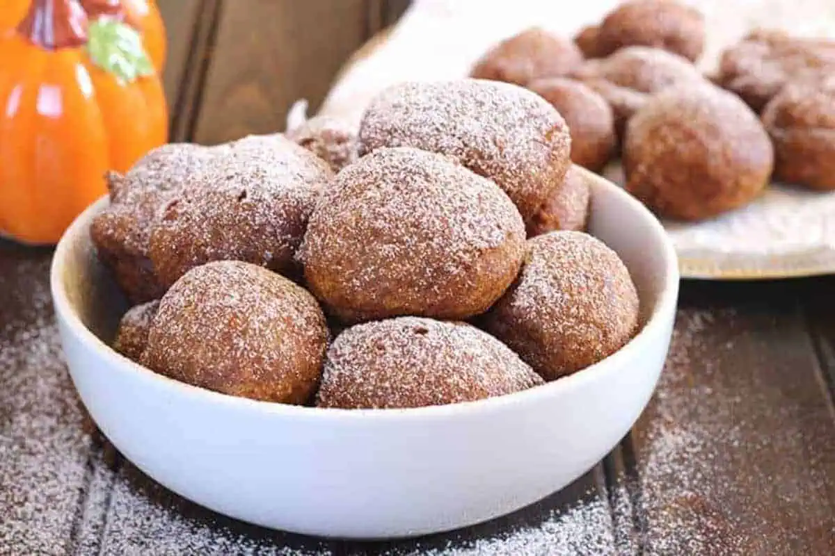 Pumpkin doughnut holes.