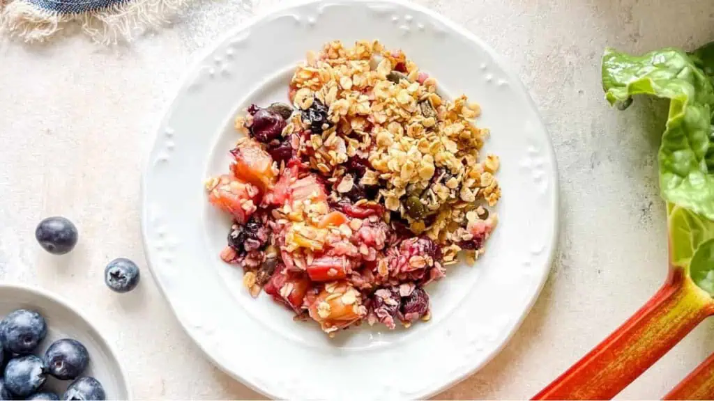 Blueberry Rhubarb Crisp