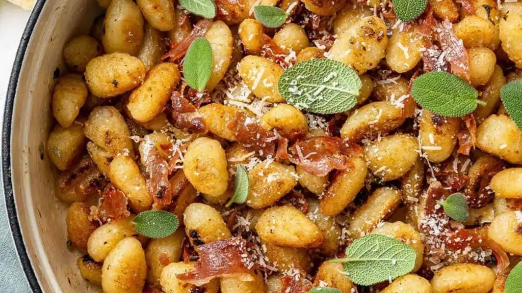 Crispy Gnocchi with Brown Butter, Sage and Prosciutto