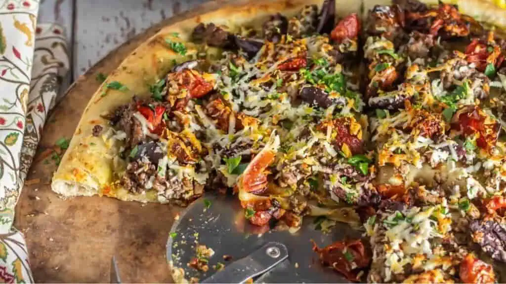 Greek Lamb Pizza