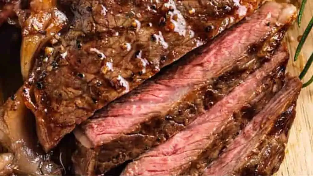 Perfect Ribeye Steaks perfectly cooked to medium rare