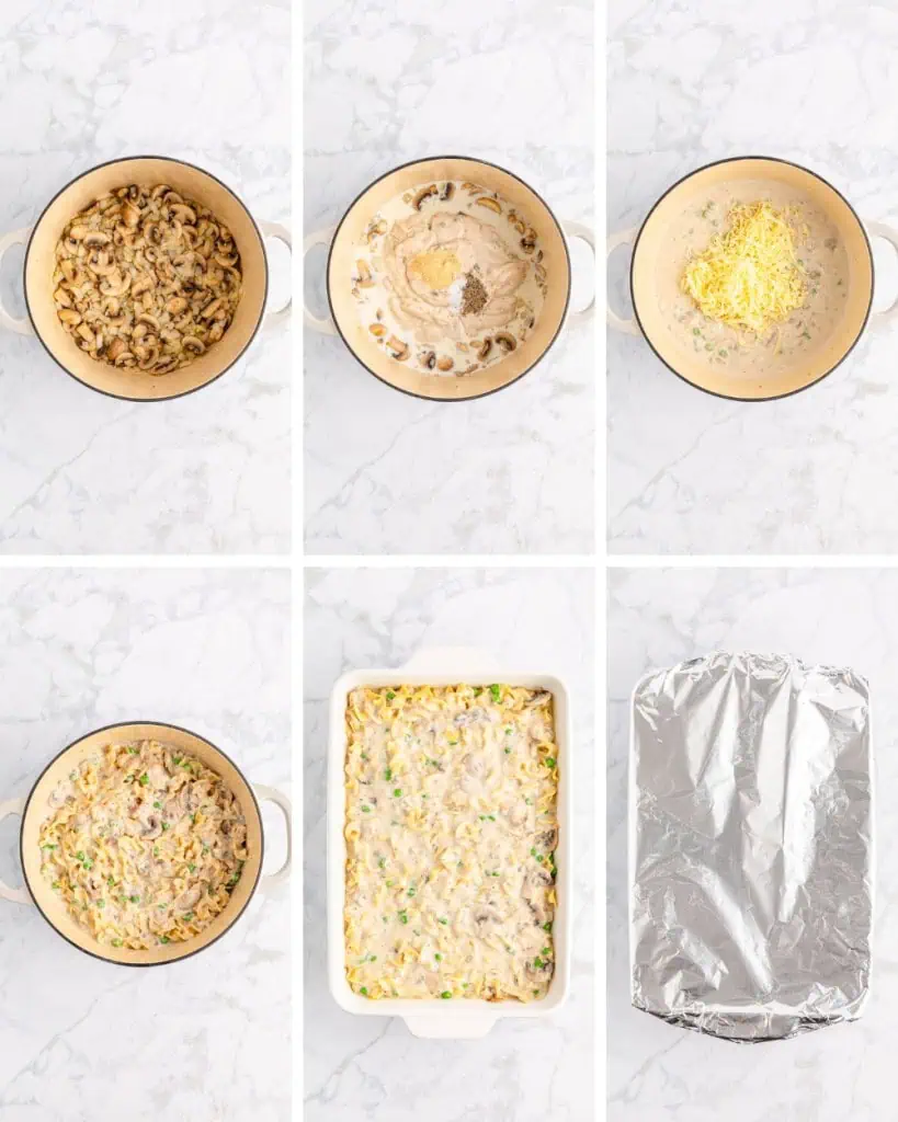 easy visual step by step inprocess photos on how to make this is easy tuna noodle casserole