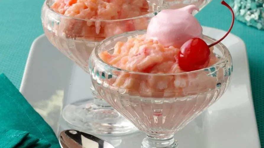 Maraschino Cherry Rice Pudding