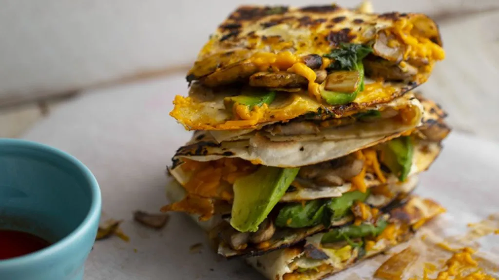 Mushroom-Avocado Quesadillas