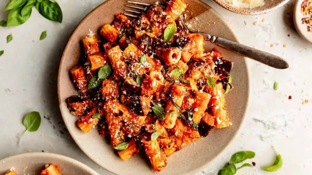 Smoky Eggplant Marinara Ziti