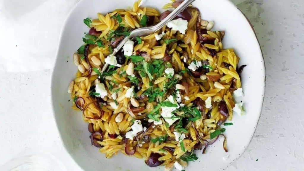 Olive and Feta Orzo Fiesta