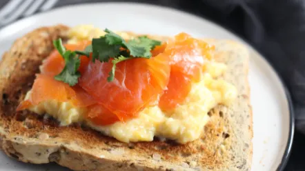 egg and salmon