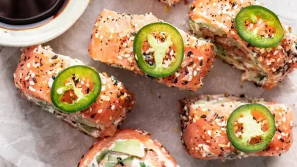 Cream Cheese and Salmon Roll-ups