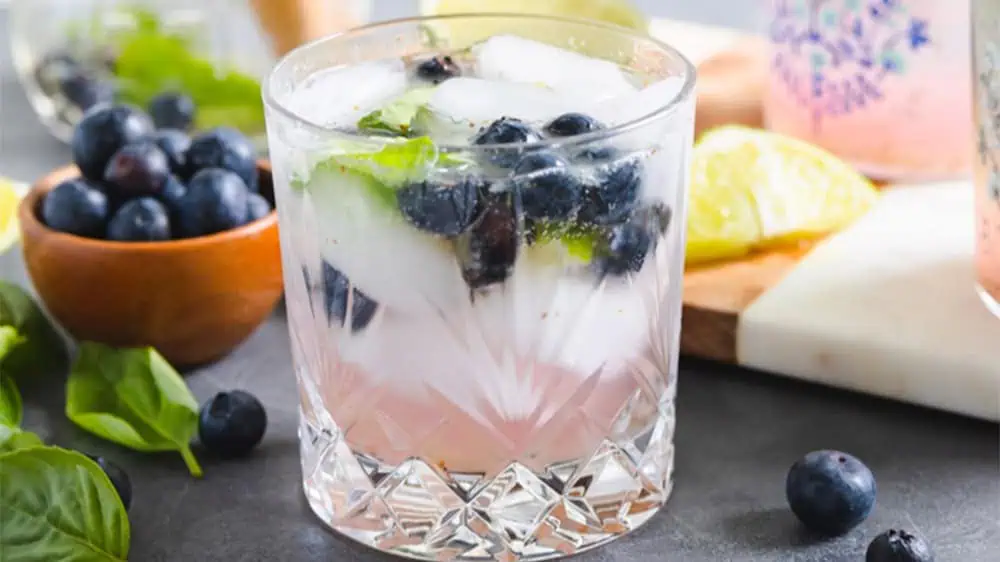 Basil Blueberry Cocktail
