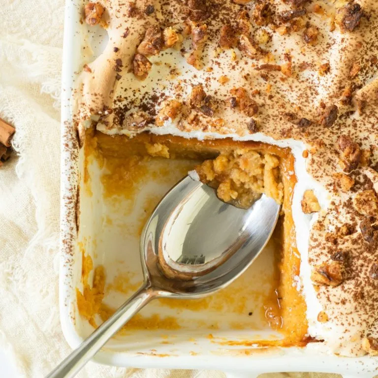Sweet Potato Pudding with Meringue Topping