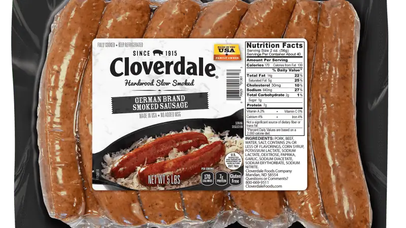 Cloverdale's smoky sausages