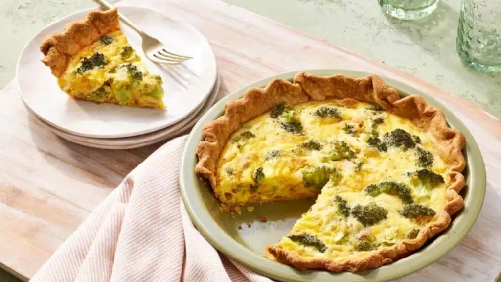 Broccoli and Cheddar Quiche