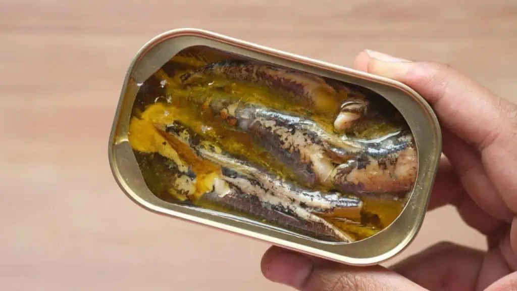Canned sardines