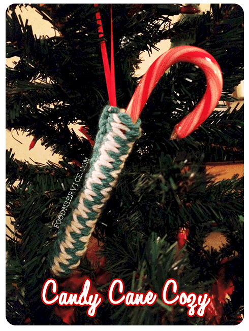 DIY Christmas Ornament: Candy Cane Cozy