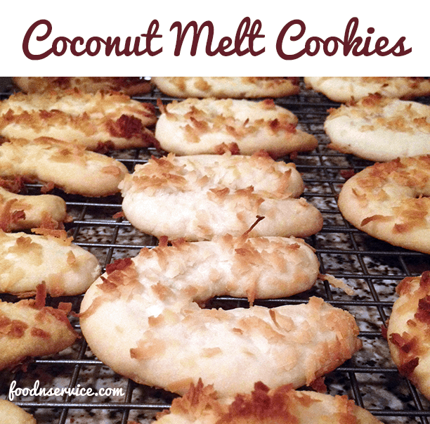 Coconut Melt Cookies Recipe! A fun version a of shortbread cookie recipe, but so much better!