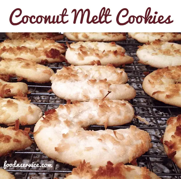 Coconut Melt Cookies Recipe! A fun version a of shortbread cookie recipe, but so much better!