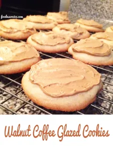 These Walnut coffee glazed cookies are just pure perfection for you to enjoy! With you don't want the icing, that's fine! Still amazing!