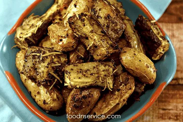 Oven Roasted Potatoes & Zucchini make for a perfect side dish or a complete meal! Great for Vegans & Vegetarians!