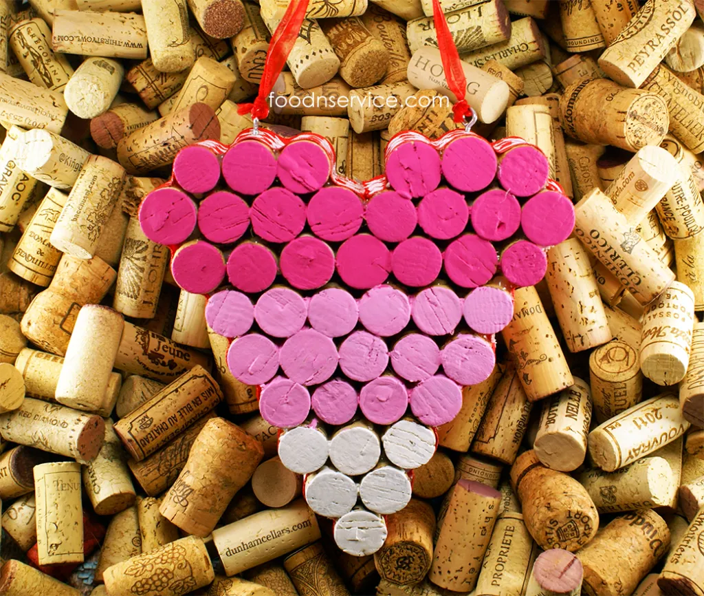 wine cork heart trivet diy project