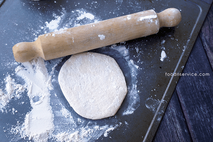 Roll out each dough into a disc.