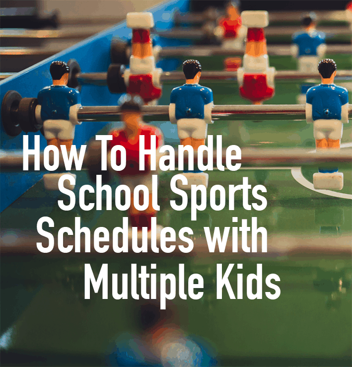 how to handle school sport schedules with multiple kids