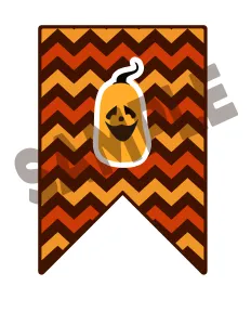 Halloween printable bunting flag